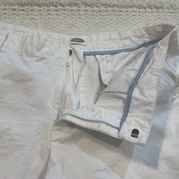 Vintage Y2K Old Navy white shorts 100% cotton pockets belt loops womens size 10 - Picture 5 of 12